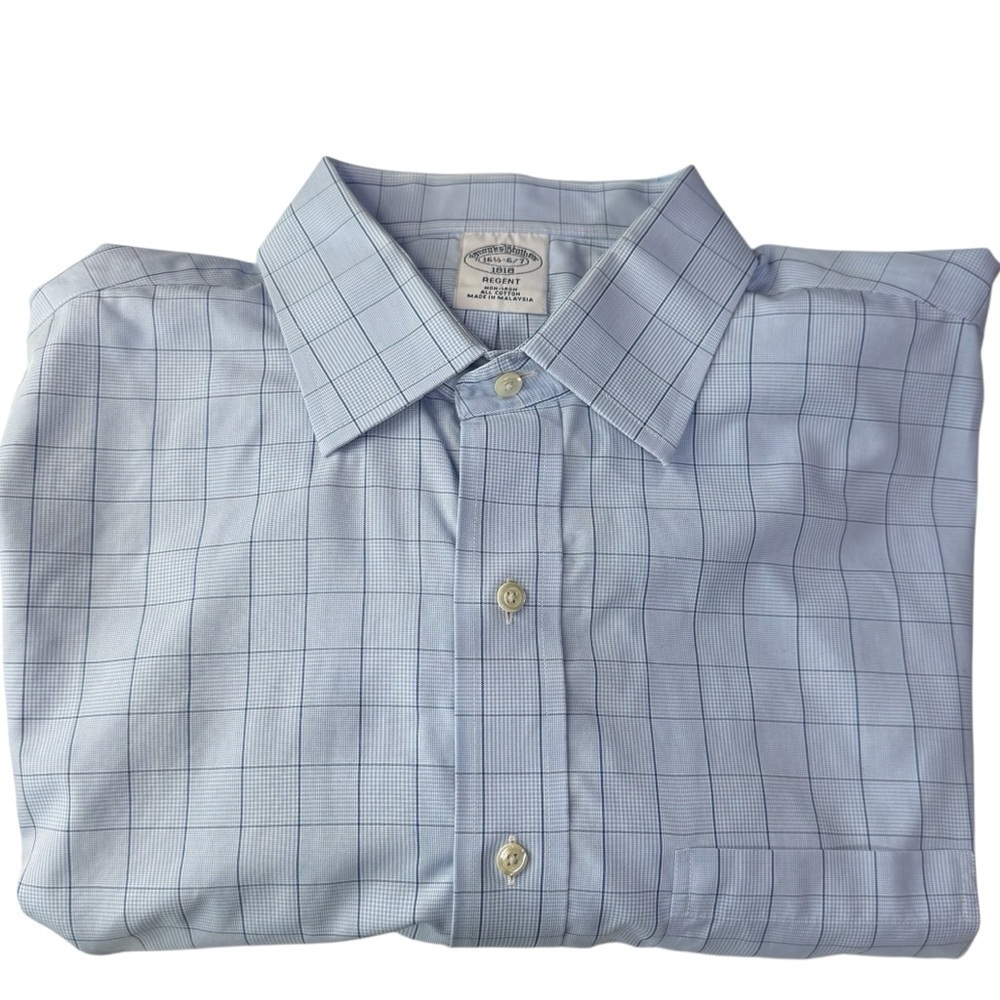 Brooks Brothers Light Blue Plaid Shirt